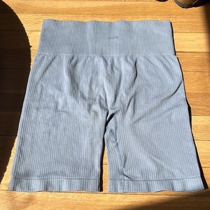 Purple / lilac / gray biker shorts